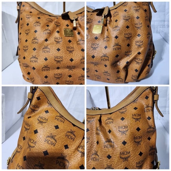 Authentic MCM Visetos Shoulder Bag Brown - Picture 9 of 15